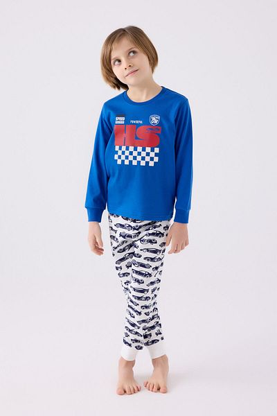 Rolypoly Costum de pijama albastru cu maneca lunga pentru baietel
