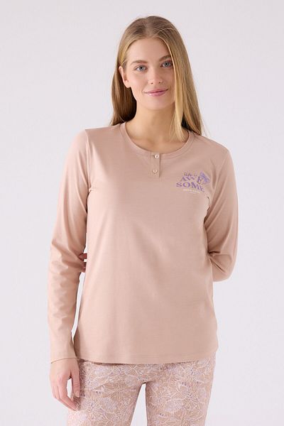 Pierre Cardin Pierre Cardin γυναικεία μακρυμάνικη πιτζάμες βιζόν - PC8879