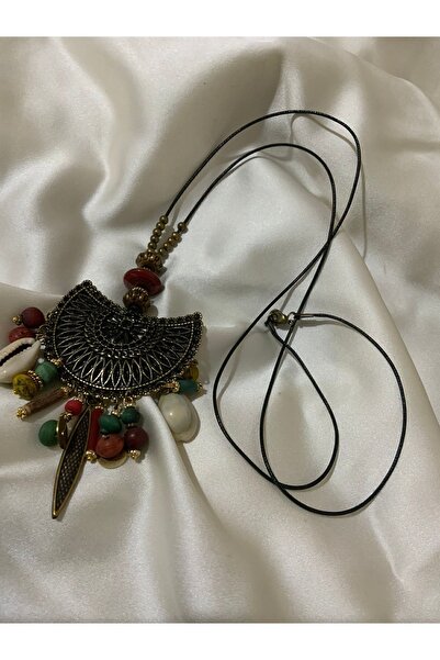 azra takı tasarım El Yapımı, Tazı Boncuklu Etnik Otantik Uzun Kadın Kolye