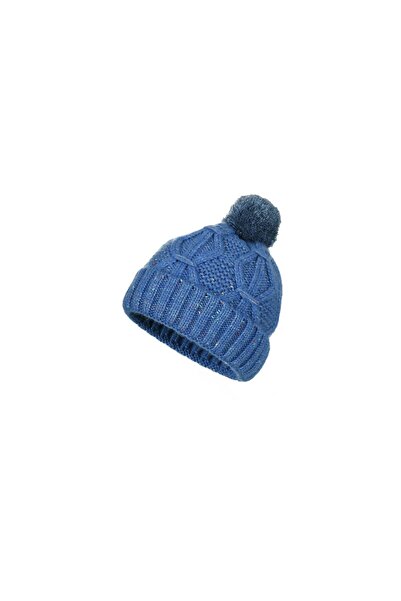 Fonem Kadın Ponponlu Pamuklu Filay Bere Fo 2654 Saks Rengi