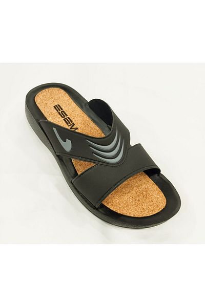Esem Cork Sole Cross Strap Slippers