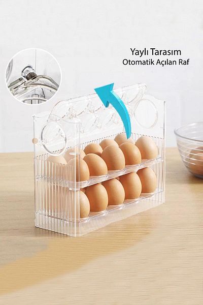 Sunplast Egg Holder, Egg Organizer, Egg Organizer, 3-Tier Shelf Egg Holder, Refrigerator Organizer