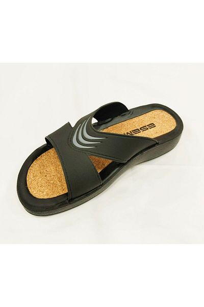 Esem Cork Sole Cross Strap Slippers