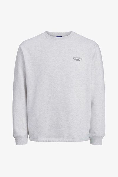 Jack & Jones Ανδρικό λευκό φούτερ Jorbronx 12262880-BrightWhite