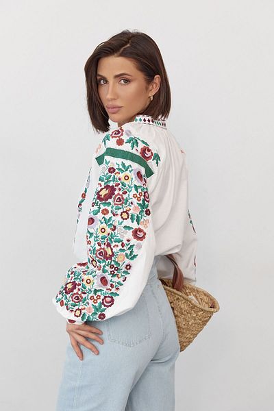 Ateilerdijle Γυναικεία Σχέδιο Floral Κεντημένη Μπλούζα