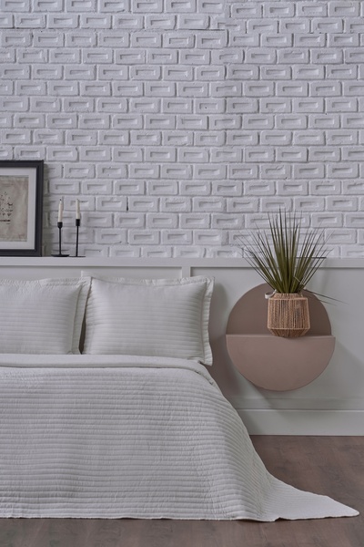 Doqu Home Otto Yatak Örtüsü Tek Kişilik - Ekru