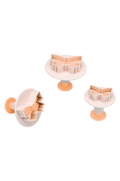 Sunplast Butterfly Cookie Mold Cookies - 3-Piece Pressed Sugar Dough Cutter
