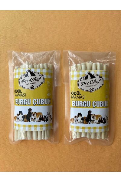 Prochef Ekonomik Ince 40 Adet Beyaz Burgu Çubuk Yavru & Küçük Irk ( Puppy Köpek Kemiği & Ödül Maması )