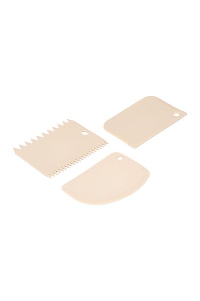 Sunplast مجموعة ديكور مكشطة قطع العجين مكونة من 3 قطع