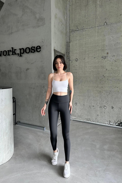 YAKAMEL Γυναικείο γυαλιστερό κολάν με εξαιρετικά ψηλή μέση - Συσφικτικό αθλητ...