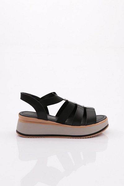 DGN Sandale de damă cu dungi negre - 3310253