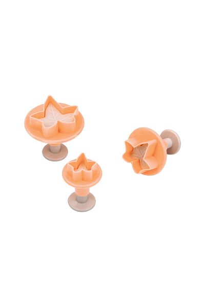 Sunplast Leaf Cookie Mold Cookies - 3-Piece Pressed Sugar Dough Cutter