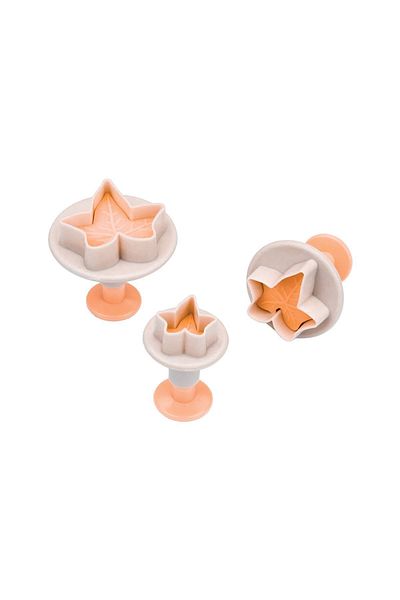 Sunplast Leaf Cookie Mold Cookies - 3-Piece Pressed Sugar Dough Cutter