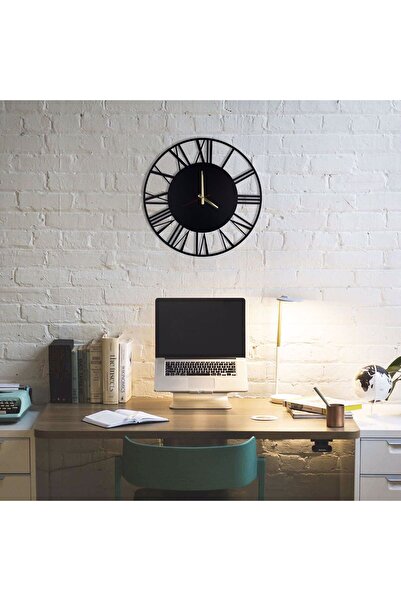 DECOVIENO DUVAR SAATİ, ROMEN RAKAMLI METAL SAAT,SALON DUVAR SAATİ,MUTFAK DUVA...