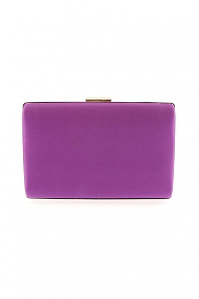 DGN 5275-22y Purple Satin Women's Evening Dress Portfolio Bag
