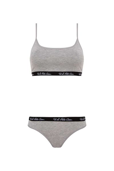 U.S. Polo Assn. Γκρι Melange γυναικείο μπουστάκι - 68000