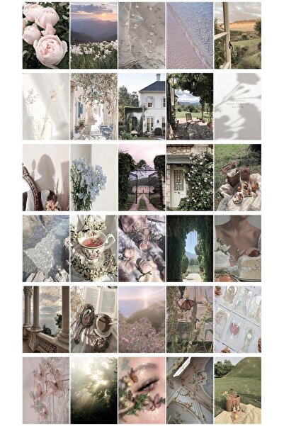 Buka Shops One Flowers Aesthetic Duvar Posteri Seti 30' lu