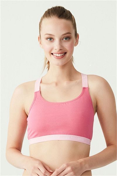 U.S. Polo Assn. US Polo Assn.66117 - Дамско бюстие с кръстосани презрамки в цвят мента