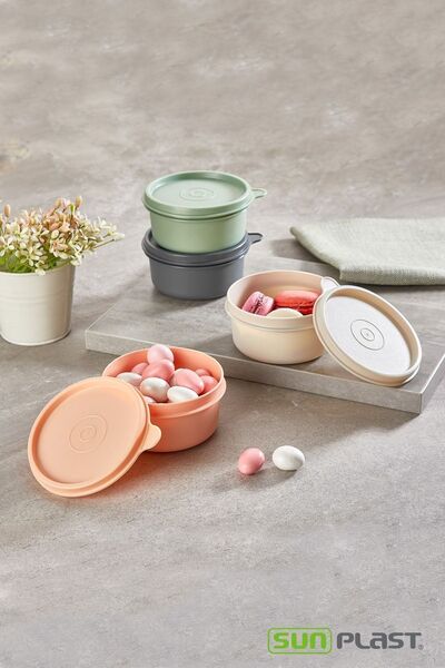 Sunplast 12-Piece SNAKE Breakfast Set - Food Food Picnic Storage Container with Leak-Proof Silicone Lid Breakfast Set