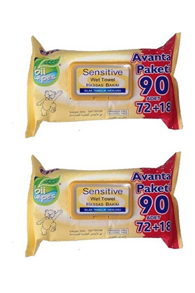 Sensitive Bii Wipes 90'lı Islak Havlu X2 Adet