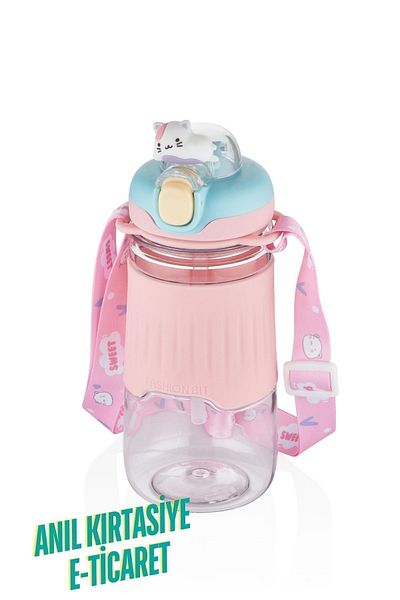 Vagonlife Vagon Life - 600 ML Non-Slip Body, Children's Water Bottle with Animal Figure