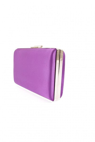 DGN 5275-22y Purple Satin Women's Evening Dress Portfolio Bag