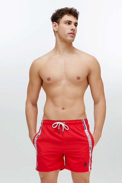 U.S. Polo Assn. Ανδρικό κόκκινο μεσαίου μεγέθους σορτς κολύμβησης 22001