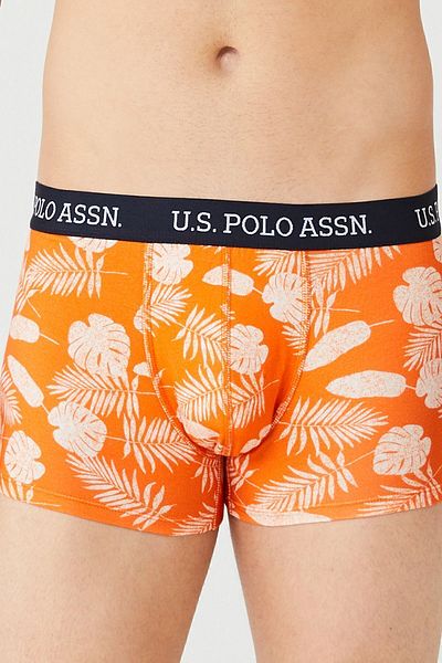 U.S. Polo Assn. Ανδρικά Πορτοκαλί - Μπλε Navy 3-Pece Boxers 80433
