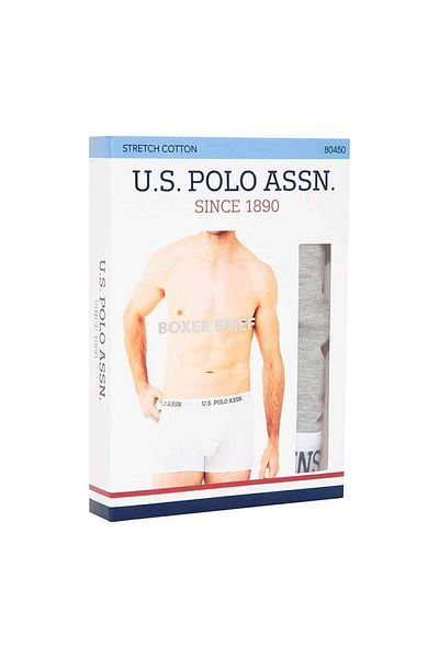 U.S. Polo Assn. Η.Π.Α. Polo Assn. 80451 Ανδρικό γκρι μελανζέ μπόξερ μονής τσέπης