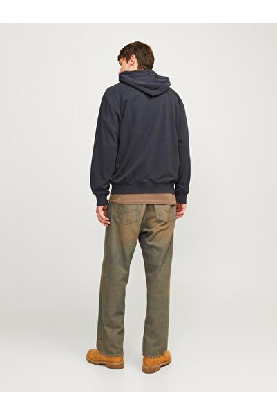 Jack & Jones Мъжки суитшърт Jack Jones Jjecharge в тъмносин цвят - с качулка 12257852-04