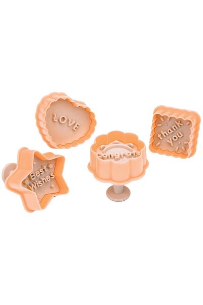 Sunplast Love Cookie Mold Cookies- Love, Thank You, Best Wishes, Congrats