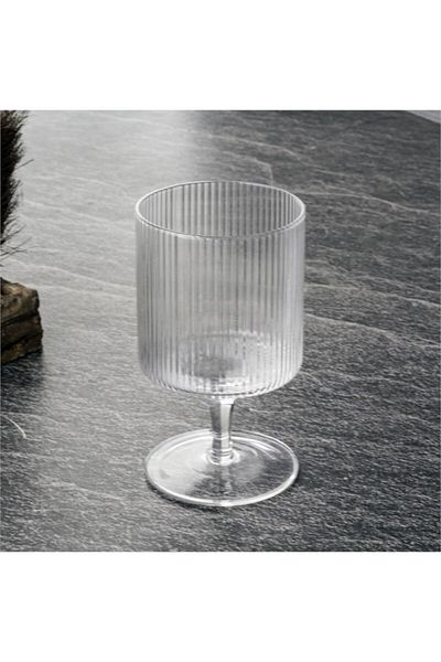 SİHİRLİ AYAKLAR 250ml Glass Cup Goblet - Striped and Footed
