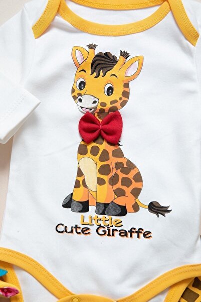 bebboo Sarı Bebek Zürafa Takım 0413 Erkek Zıbın Takım Kız Zıbın Takım