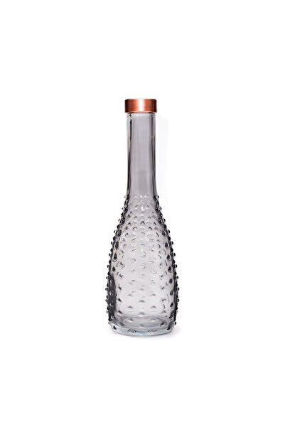 Missi Crna reljefna bakrena vaza od tankog stakla - 26 CM