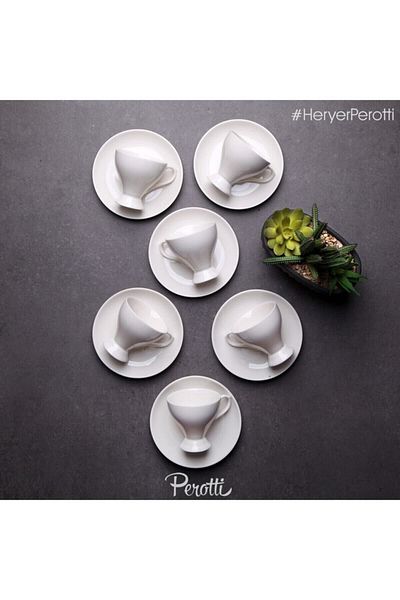 Perotti Valerio Set of 6 White Coffee Cups