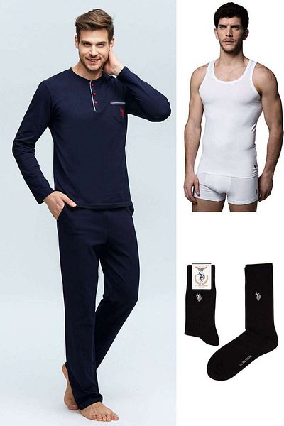 U.S. Polo Assn. Navy Blue Men's Set Set