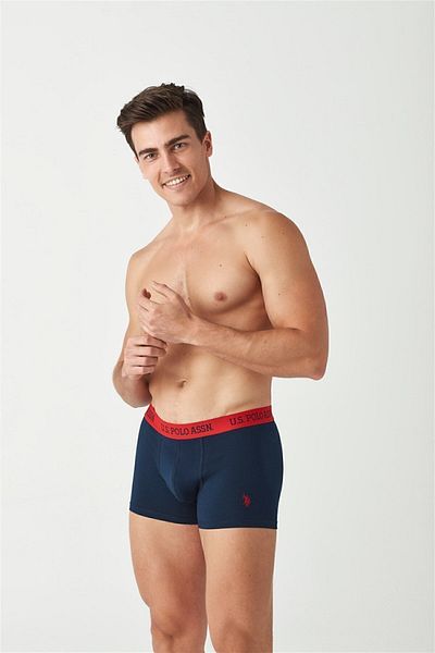 U.S. Polo Assn. Boxer roșu - bleumarin pentru bărbați din 2 piese 80374