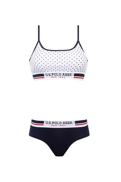U.S. Polo Assn. US Polo Assn.66252 - Γυναικείο σετ μπουστάκι και σορτς πουά