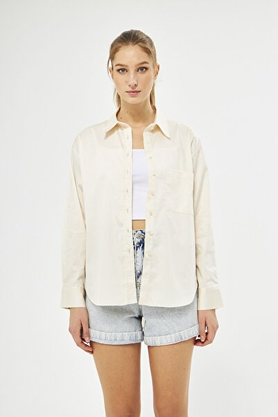 Mesfeno قميص كبير الحجم ذو قصة واسعة، قميص أساسي للنساء، تفاصيل الجيب