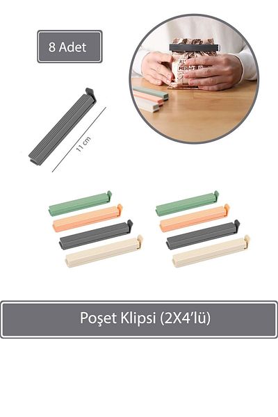 Sunplast Bag Clip - 8 Pieces