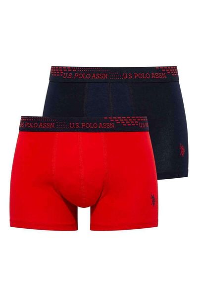 U.S. Polo Assn. Men's Red - Navy Blue 2-Piece Boxers 80375