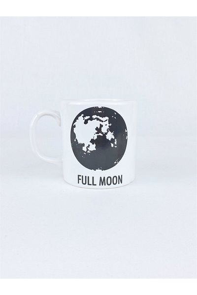 Buka Shops White Oval Mug - Full Moon Model