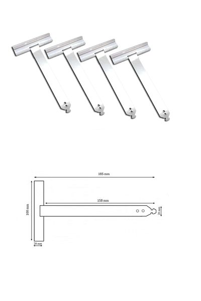 AKSMAR Panjur Hanger 180 mm (4 Pieces in Pack)