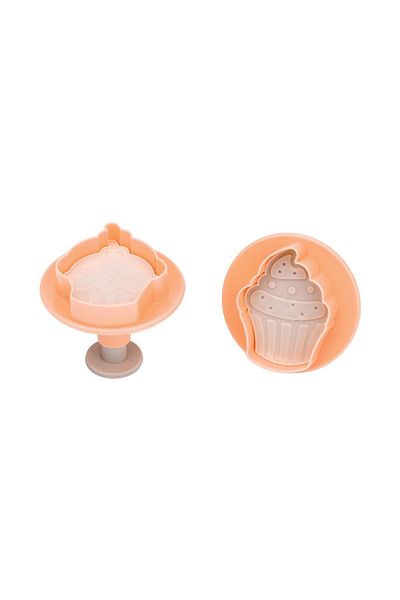 Sunplast Cupcake Cookie Mold Cookies - 2-Piece Pressed Sugar Dough Cutter