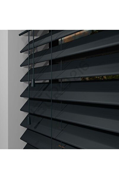 JaluziByEuro216 Ahşap Jaluzi Perde Manuel İp Kontrollü 50 mm %100  Ahşap ANTR...