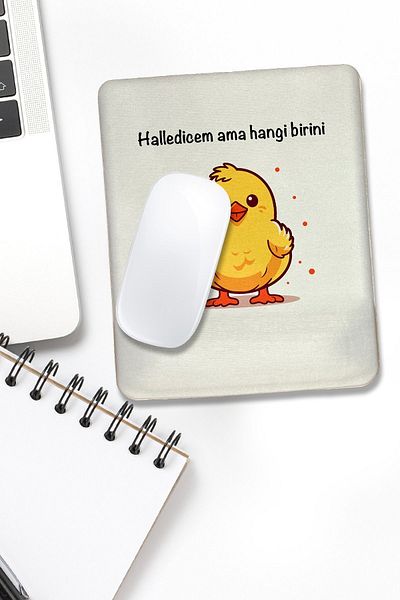 fafaatölye Mouse Pad Printed Chick with Wrist Support