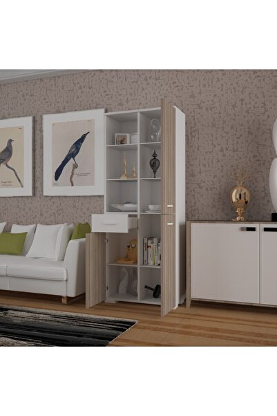 Modilayn Cevher Banyo 3 Kapaklı Tek Çekmeceli Çok Amaçlı Mutfak Dolabı Cordob...