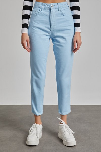 Quzu Gabardine Mom Jean Trousers