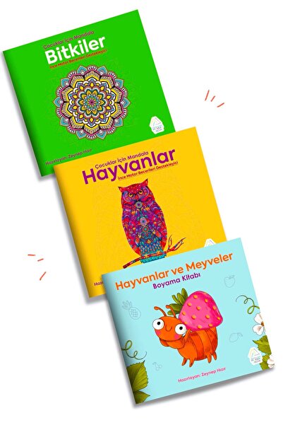 Mahlas Yayınları Zeynep Hızır - Çocuklar İçin Mandala - Boyama Seti (3 kitap)
