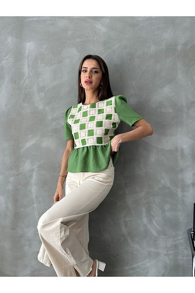 Miss Allos Tesatura de in - Bluza de dama din tricotaje din dantela ajurata